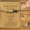 Fortune Jewel Citrine Green Aventurine Pyrite Success Rope Card Bracelet Fortune Jewel