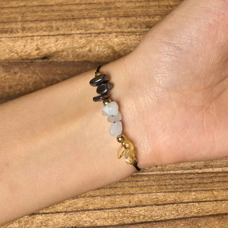 Fortune Jewel Citrine Green Aventurine Pyrite Success Rope Card Bracelet Fortune Jewel