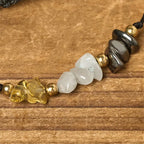 Fortune Jewel Citrine Green Aventurine Pyrite Success Rope Card Bracelet Fortune Jewel