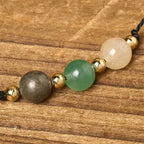 Fortune Jewel Citrine Green Aventurine Pyrite Success Rope Card Bracelet Fortune Jewel