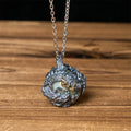 Fortune Jewel Copper Dragon Surrounding Bead Strength Pendant Necklace Fortune Jewel