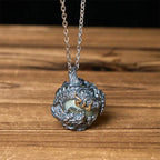 Fortune Jewel Copper Dragon Surrounding Bead Strength Pendant Necklace Fortune Jewel