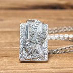 Fortune Jewel Copper Black White Impermanence Pattern Balance Pendant Necklace Fortune Jewel