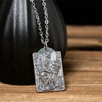 Fortune Jewel Copper Black White Impermanence Pattern Balance Pendant Necklace Fortune Jewel