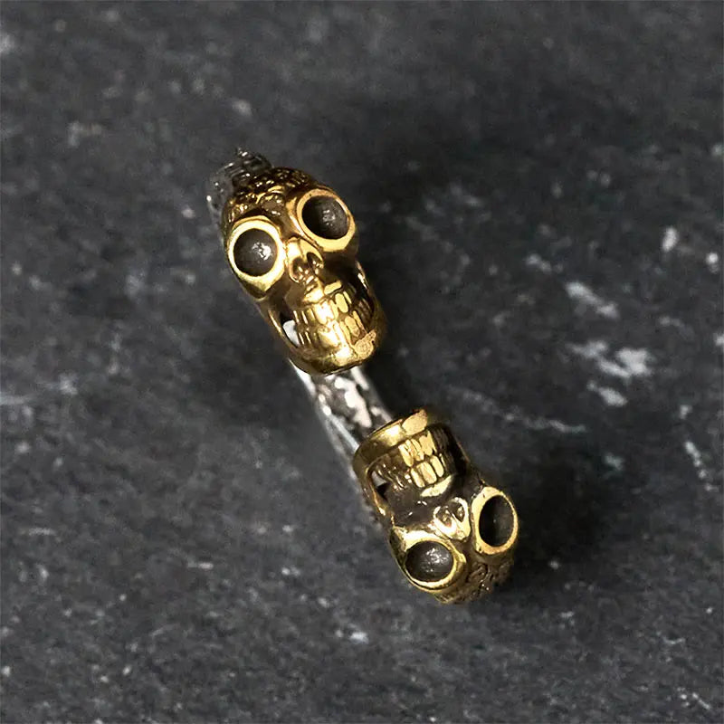 Fortune Jewel The Lord Of The Corpse Forest Copper Double Skull Keep Away Evil Spirits Ring Fortune Jewel