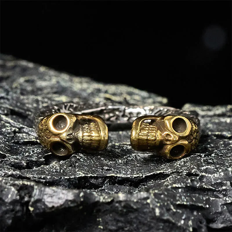Fortune Jewel The Lord Of The Corpse Forest Copper Double Skull Keep Away Evil Spirits Ring Fortune Jewel