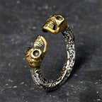 Fortune Jewel The Lord Of The Corpse Forest Copper Double Skull Keep Away Evil Spirits Ring Fortune Jewel