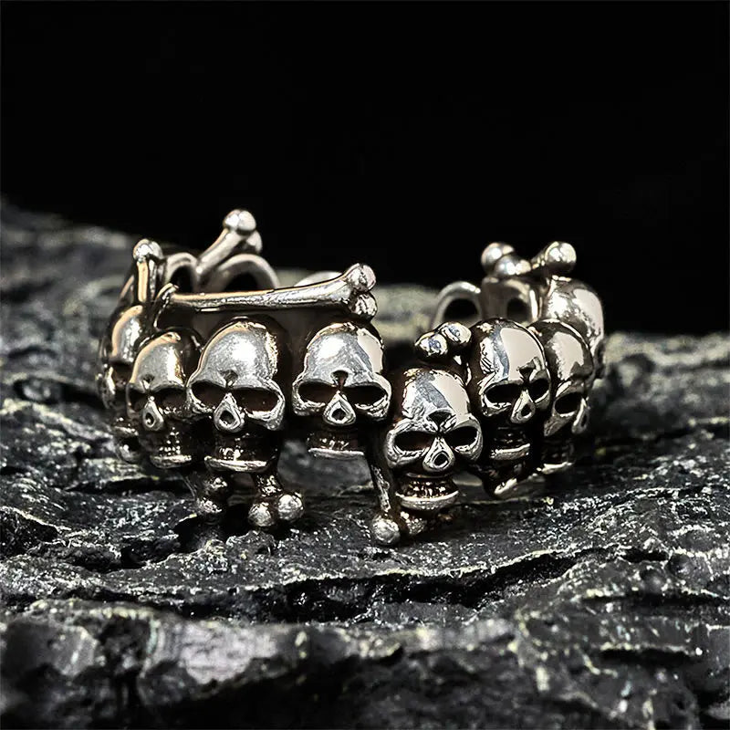 Fortune Jewel Copper Skull Bone The Lord Of The Corpse Forest Keep Away Evil Spirits Ring Fortune Jewel