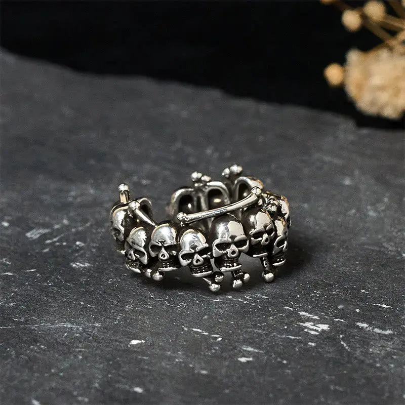Fortune Jewel Copper Skull Bone The Lord Of The Corpse Forest Keep Away Evil Spirits Ring Fortune Jewel