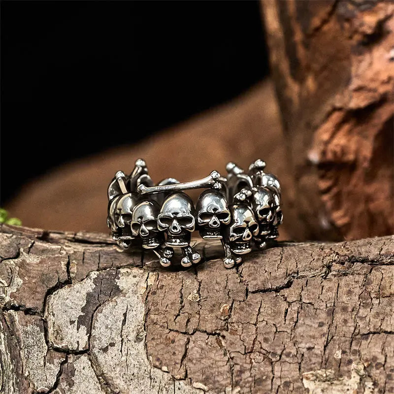 Fortune Jewel Copper Skull Bone The Lord Of The Corpse Forest Keep Away Evil Spirits Ring Fortune Jewel