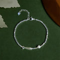 Fortune Jewel Copper Plated Silver Koi Fish Pearl Luck Bracelet Fortune Jewel