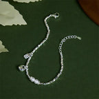 Fortune Jewel Copper Plated Silver Fu Character Purse Pearl Blessing Bracelet Fortune Jewel
