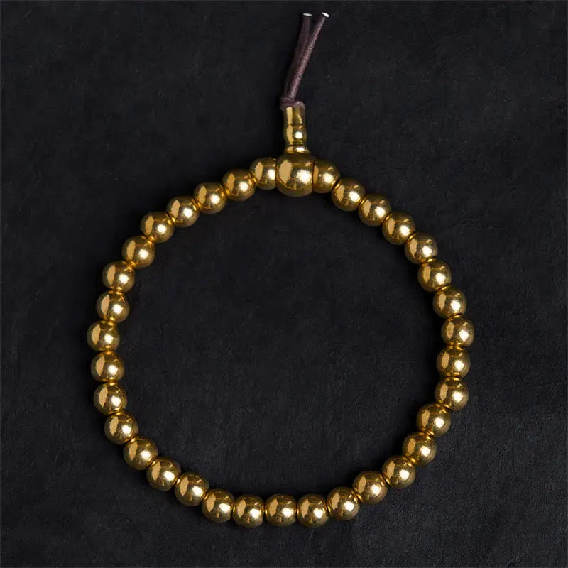 Fortune Jewel Tibetan Retro Pure Copper Brass Bead Wealth Bracelet Fortune Jewel
