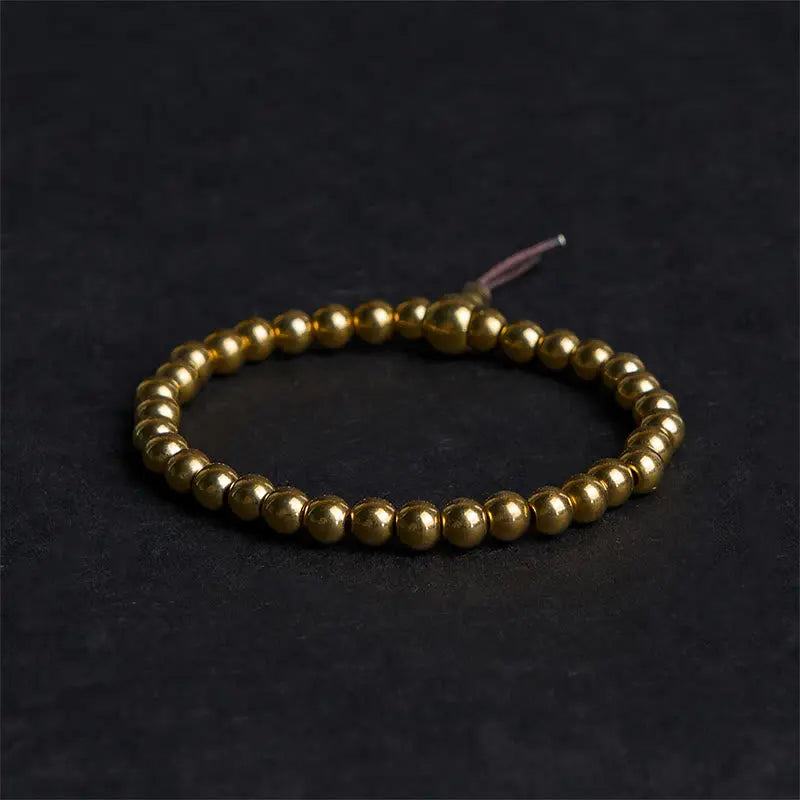 Fortune Jewel Tibetan Retro Pure Copper Brass Bead Wealth Bracelet Fortune Jewel