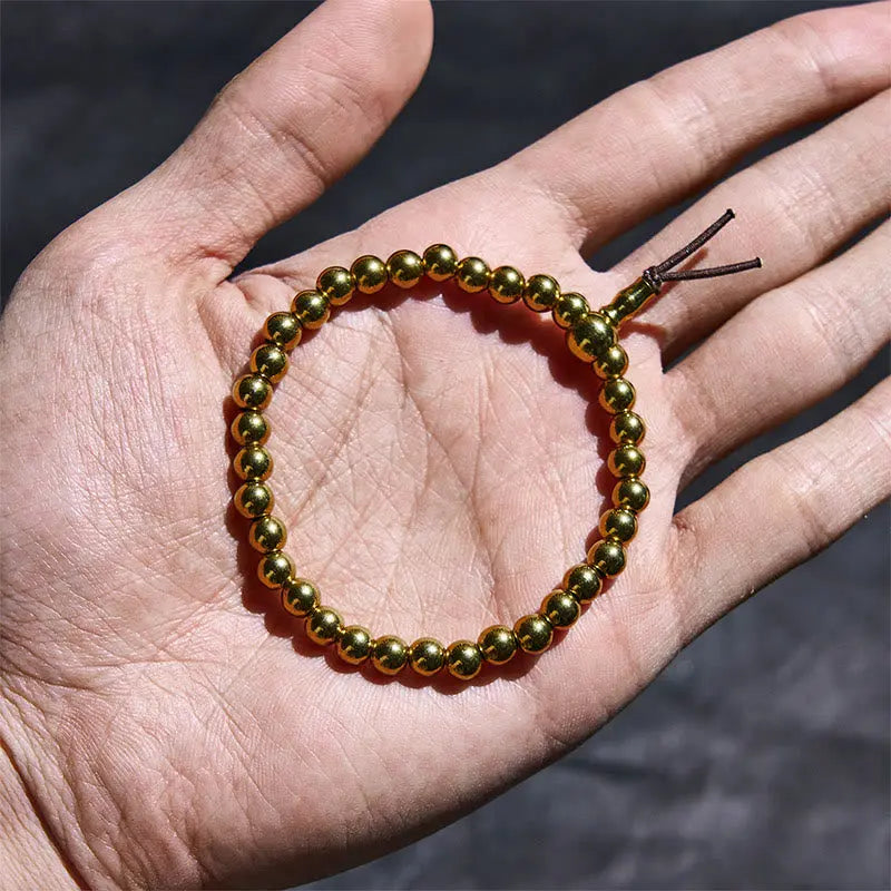 Fortune Jewel Tibetan Retro Pure Copper Brass Bead Wealth Bracelet Fortune Jewel
