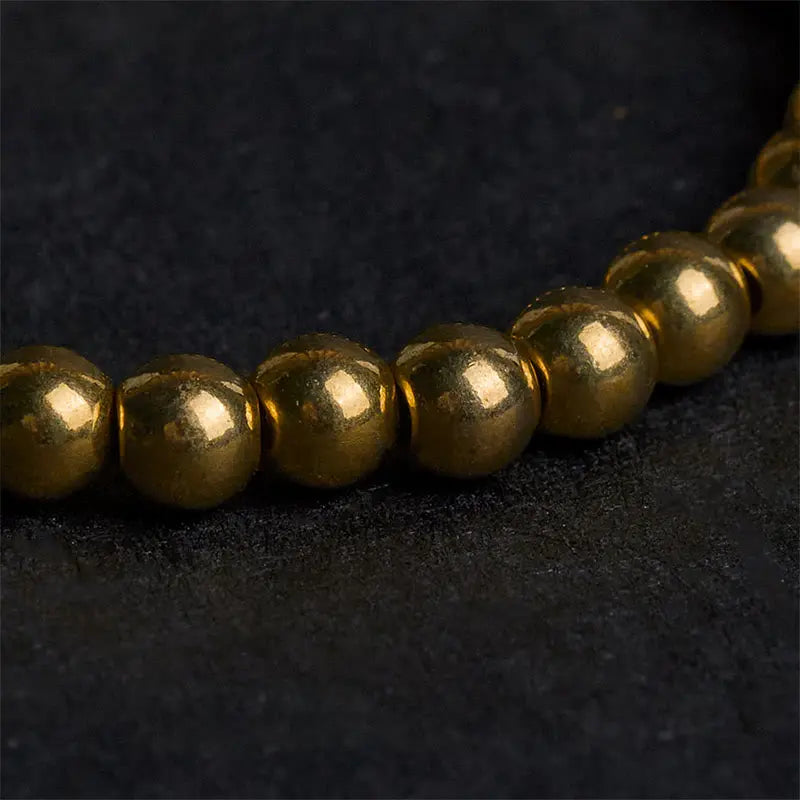 Fortune Jewel Tibetan Retro Pure Copper Brass Bead Wealth Bracelet Fortune Jewel