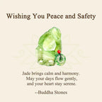 Fortune Jewel "Wishing You Peace and Safety" Peace Buckle Jade Necklace Includes Gift Message Card Fortune Jewel