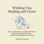Fortune Jewel "Wishing You Healing and Grace" Blue Chalcedony Bracelet Includes Gift Message Card Fortune Jewel