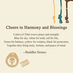 Fortune Jewel "Cheers to Harmony and Blessings" Tibetan Rope Bracelet Includes Gift Message Card Fortune Jewel