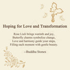 Buddha Stones "Hoping for Love and Transformation" Butterfly Bracelet Includes Gift Message Card Fortune Jewel