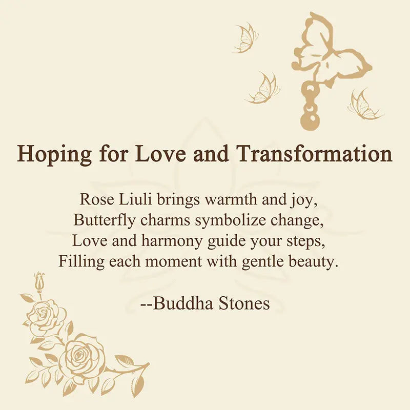 Buddha Stones "Hoping for Love and Transformation" Butterfly Bracelet Includes Gift Message Card Fortune Jewel