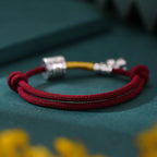 Fortune Jewel 999 Sterling Silver Year Of The Horse Lucky Bead Protection Red Rope Bracelet Fortune Jewel