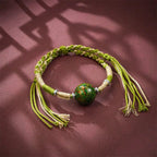 Fortune Jewel Lacquer Craft Bead Multicolored Braided String Bracelet Fortune Jewel