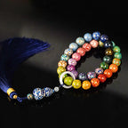 Fortune Jewel Ebony Lacquer Craft Gourd Bead Tassel Blessing Bracelet Fortune Jewel