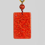 Fortune Jewel Handcrafted Lacquer Craft Sandalwood Protection Pendant Necklace Fortune Jewel