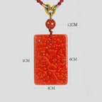 Fortune Jewel Handcrafted Lacquer Craft Sandalwood Protection Pendant Necklace Fortune Jewel