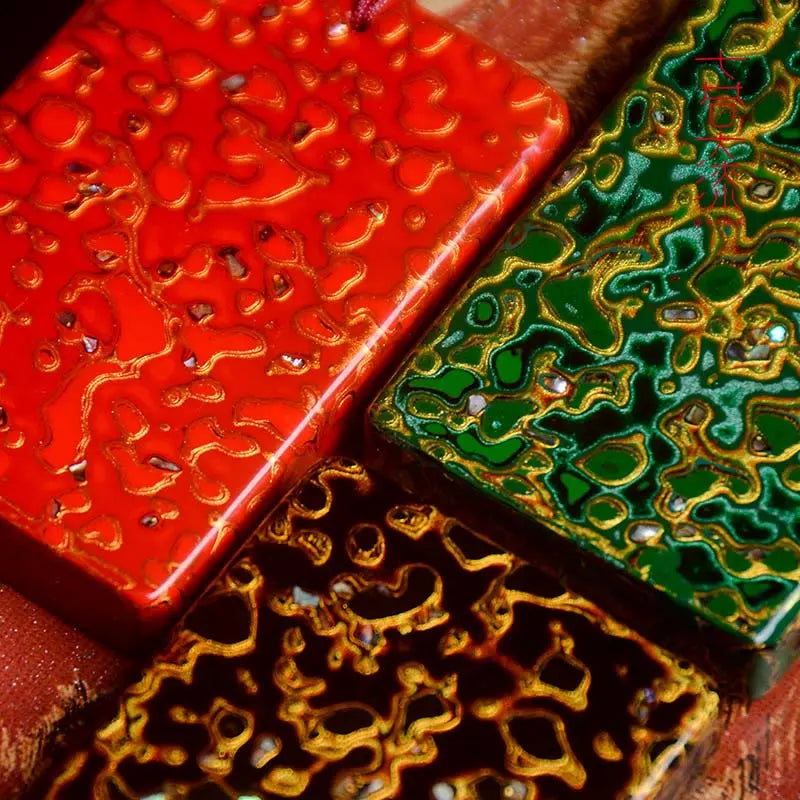Fortune Jewel Handcrafted Lacquer Craft Sandalwood Protection Pendant Necklace Fortune Jewel