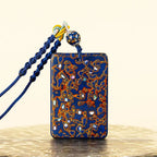 Fortune Jewel Handcrafted Lacquer Craft Sandalwood Protection Pendant Necklace Fortune Jewel