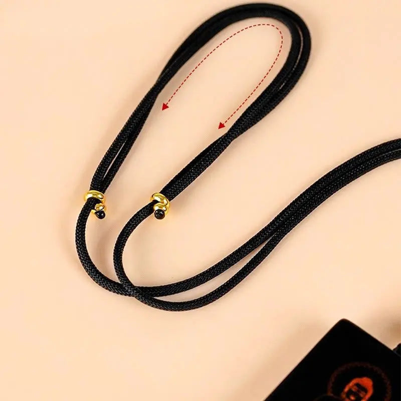Buddha Stones Chinese Zodiac Natal Buddha Fu Character Lacquer Craft Sandalwood Pendant Necklace Fortune Jewel