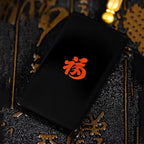 Buddha Stones Chinese Zodiac Natal Buddha Fu Character Lacquer Craft Sandalwood Pendant Necklace Fortune Jewel