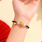 Fortune Jewel Year Of The Horse Red String White Agate Connection Braided Bracelet Fortune Jewel