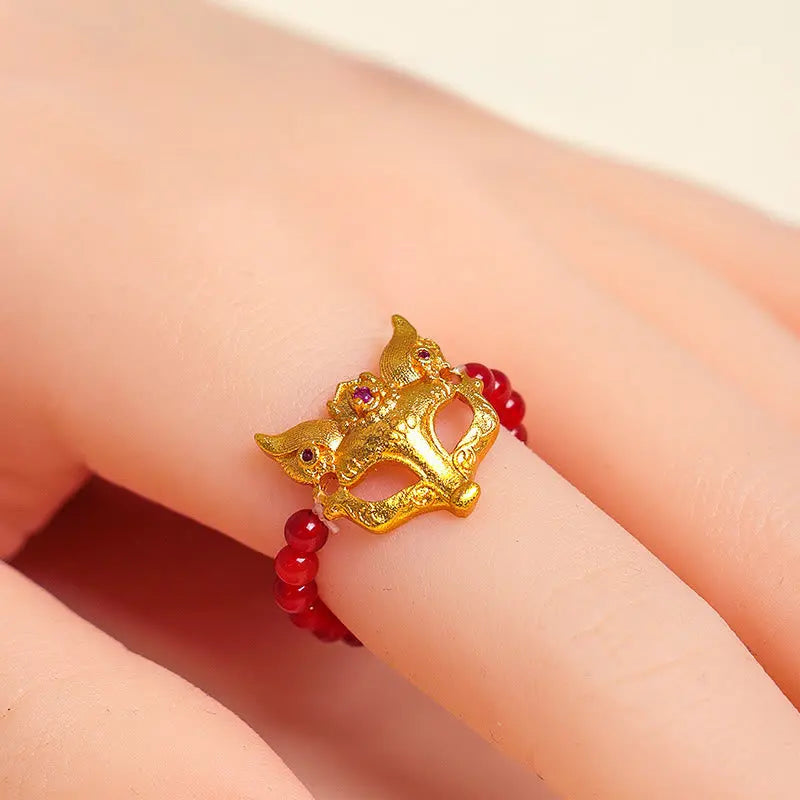 Fortune Jewel Nine Tailed Fox South Red Agate Success Bracelet Fortune Jewel
