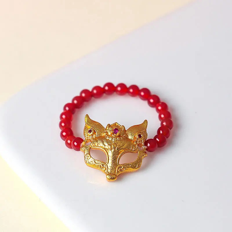 Fortune Jewel Nine Tailed Fox South Red Agate Success Bracelet Fortune Jewel