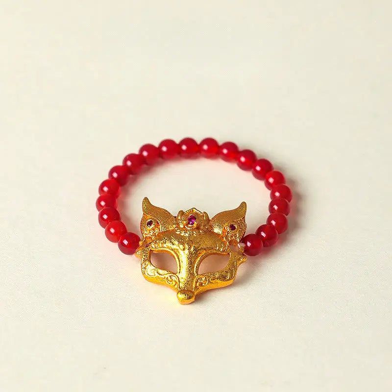 Fortune Jewel Nine Tailed Fox South Red Agate Success Bracelet Fortune Jewel