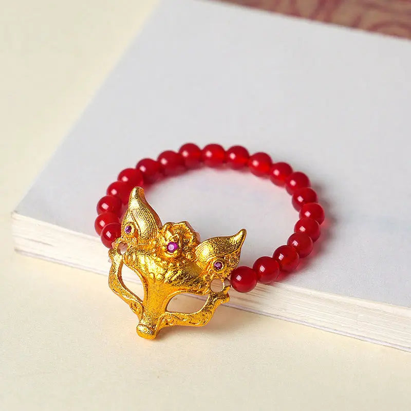 Fortune Jewel Nine Tailed Fox South Red Agate Success Bracelet Fortune Jewel