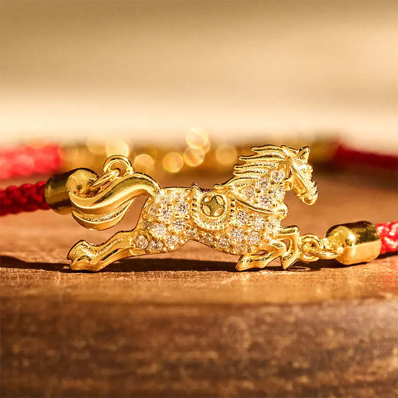 Buddha Stones "Wishing You Health and Good Fortune" Year of the Horse Includes Gift Message Card Fortune Jewel