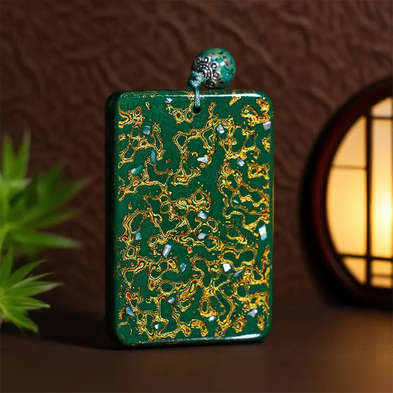 Fortune Jewel Handcrafted Lacquer Craft Sandalwood Protection Pendant Necklace Fortune Jewel