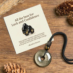 Fortune Jewel "All the best for Luck and Confidence" Obsidian Necklace Includes Gift Message Card Fortune Jewel