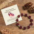 Fortune Jewel "All the best for Vitality and Passion" Garnet Bracelet Includes Gift Message Card Fortune Jewel