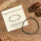 Fortune Jewel "Wishing You Balance and Strength" Brass Beads Bracelet Includes Gift Message Card Fortune Jewel