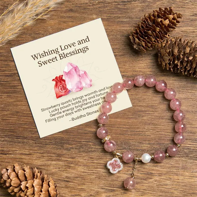 Fortune Jewel "Wishing Love and Sweet Blessings" Quartz Bracelet Includes Gift Message Card Fortune Jewel