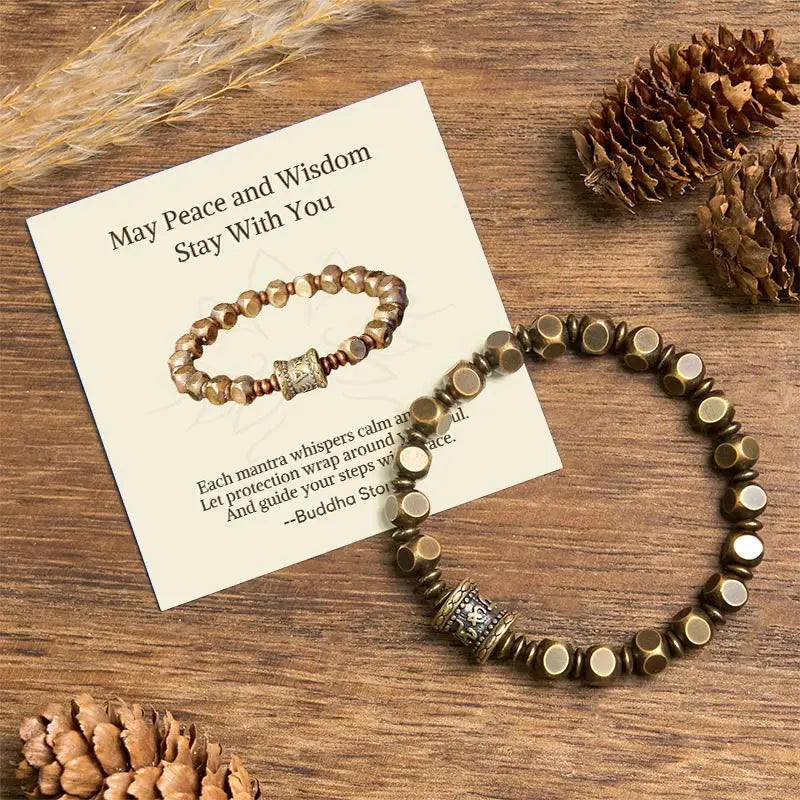 Fortune Jewel "Wishing You Balance and Strength" Brass Amulet Bracelet Includes Gift Message Card Fortune Jewel