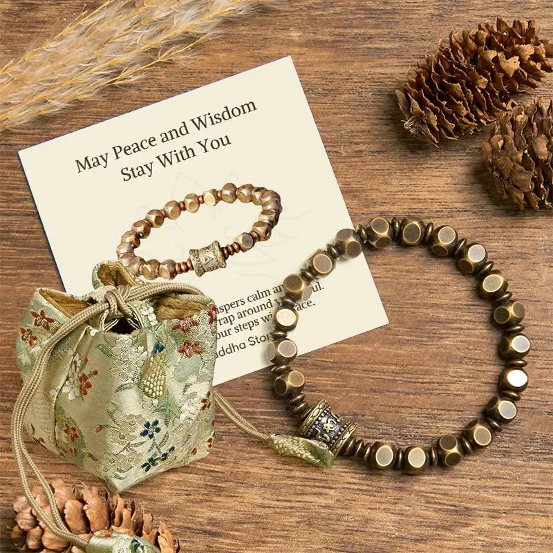 Fortune Jewel "Wishing You Balance and Strength" Brass Amulet Bracelet Includes Gift Message Card Fortune Jewel