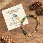 Fortune Jewel "Wishing You Joy in Every Color" Tourmaline Jade Bracelet Includes Gift Message Card Fortune Jewel