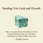 Buddha Stones "Sending You Luck and Growth" Cat Green Aventurine Necklace Includes Gift Message Card Fortune Jewel