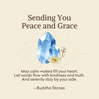 Fortune Jewel "Sending You Peace and Grace" Blue Crystal Flower Bracelet Includes Gift Message Card Fortune Jewel